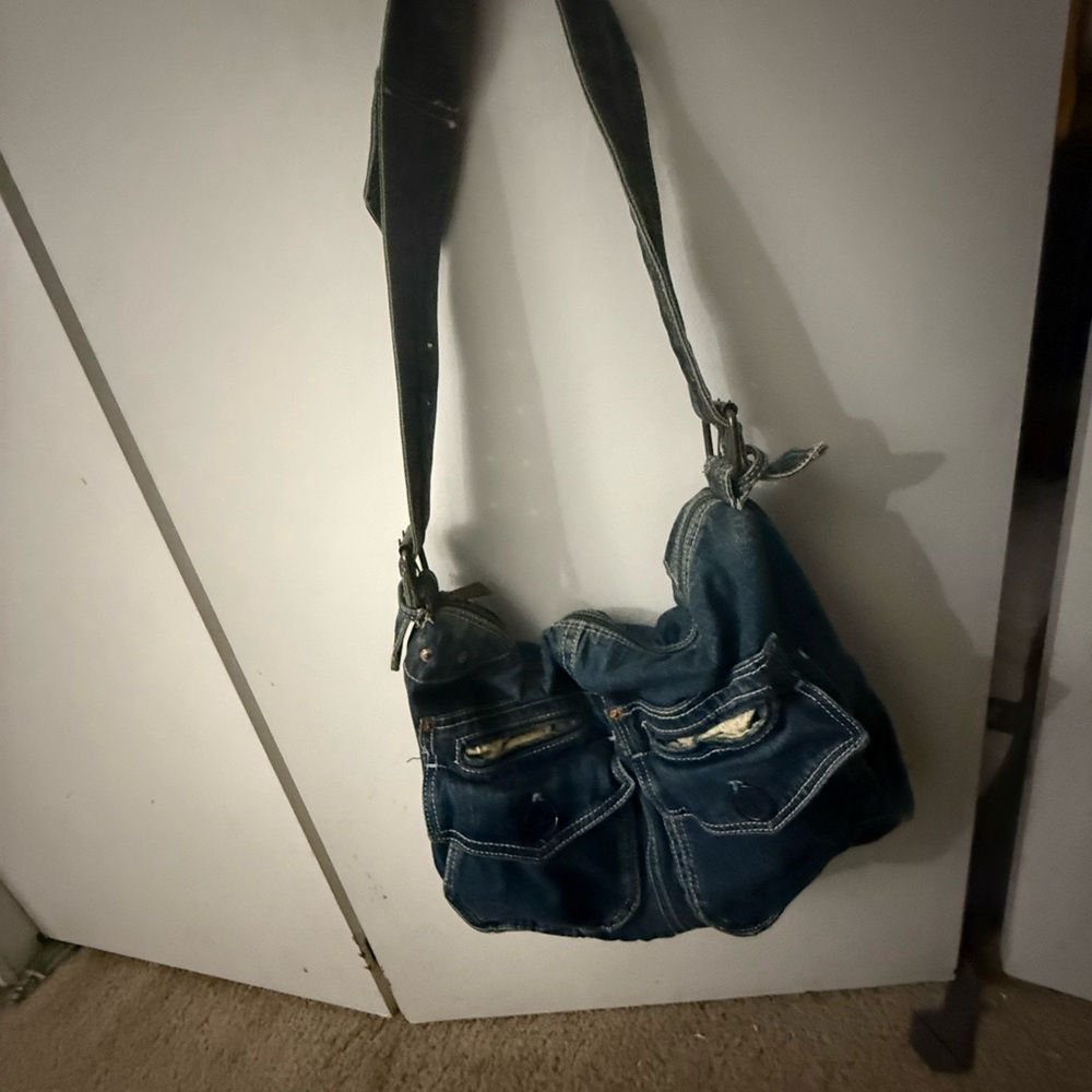 Stylish Blue Denim Shoulder Bag